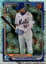 2024 Bowman Chrome Refractors #BCP-246 Edward Lantigua Bowman 1st Mojo
