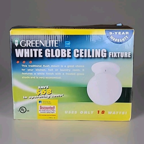Greenlite White Globe Deckenleuchte - Farbtemperatur 2700k - schneller Versand - Bild 1 von 8