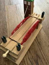 Vintage 1973 BRIO Wooden Drawbridge Bridge Works Missing Gates