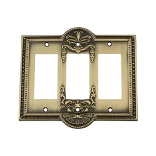 Nostalgic Warehouse MEA_SWPLT_R3 Meadows Victorian Vintage 3 Gang