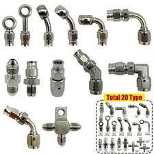 AN-3 3AN M10 Banjo Turbo Brake Clutch Hose End Fitting Adapter Stainless Steel 