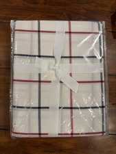 Pottery Barn Teen BOXTER PLAID Organic FULL S...