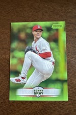 2025 Topps Stadium Club - Sonny Gray #165 Lime Green Foil and base card