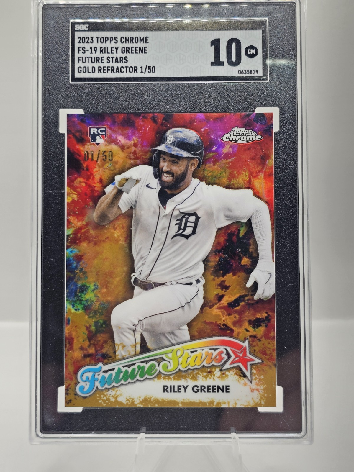 2023 Topps Chrome - Future Stars Riley Greene #FS-19 Gold Refractor /50 (RC)