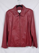 Worthington Genuine Lambskin Red Leather Full...