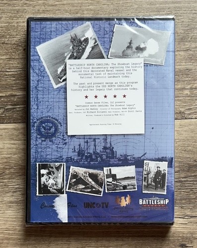 Battleship North Carolina: The Showboat Legacy DVD UNCTV New Sealed LIMITED ED. - Picture 2 of 2