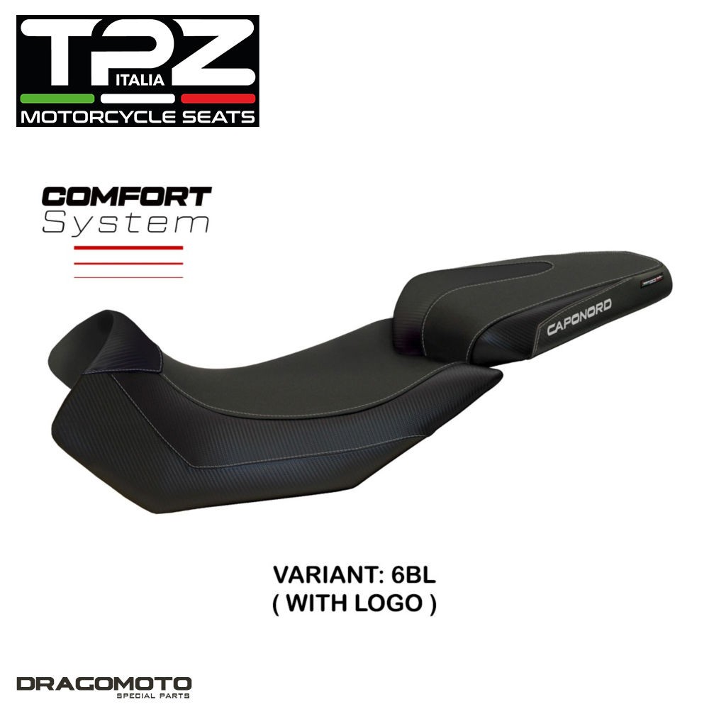 APRILIA CAPONORD 1200 2013-2017 Sattelbezüge XAC12N2C-6BL-1 TPZ schwarz COMFO...