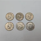 6 Kennedy Half Dollars 40% Silver Years 1967-1969