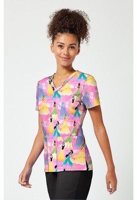 Disney Princess Cherokee Scrubs Tooniforms Disney V Neck Top TF796 PRFX