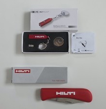 HILTI Set: HILTI Messer Tea-Time Knife & Taschenlampe Lampe mit Chip NEU & OVP