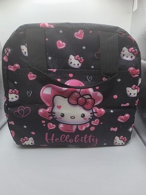 New Hello Kitty Insulated Lunch Bag Kids Girls School Snack Cooler Zipper Tote