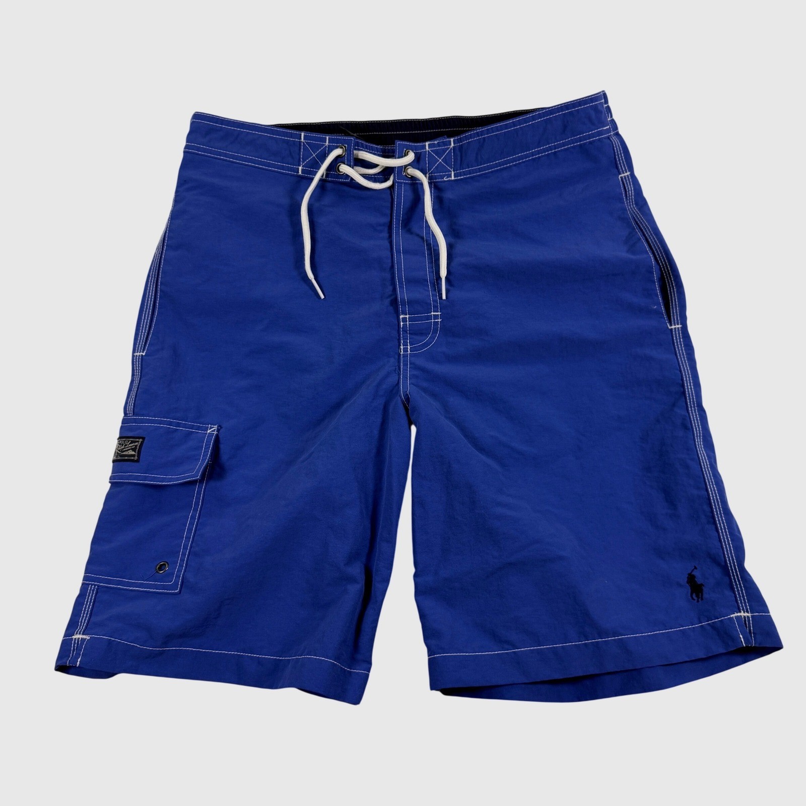 Vintage Polo Ralph Lauren Swim Trunks Mens 32x8" inseam Small Blue Board Shorts