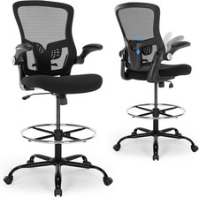 Drafting Chair, Ergonomic Tall Office Chair with Lumbar Support Standing