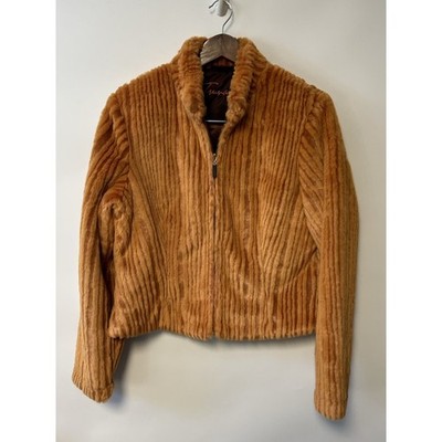 Y2K Tsunami Faux Fur Coat Jacket Medium Funky Retro 90s Indie sleaze Soft Girl