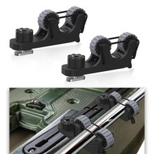 1006 2 PCS Adjustable Kayak Paddle Holder Track Mount Fits Various Shaft Diam...