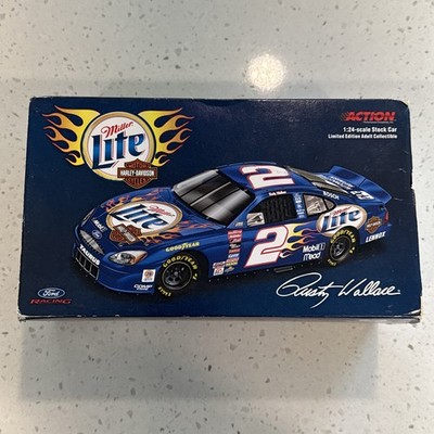RUSTY WALLACE 2000 #2 NASCAR  MILLER LIGHT /HARLEY DAVIDSON LIMITED EDITION 1:24
