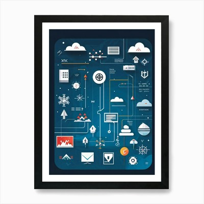 A Vector Illustration Of An Abstrac Framed Wall Art Poster Canvas Print Picture