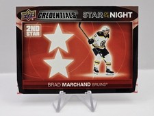 2021-22 Credentials #2S-5 Brad Marchand Star of the Night: Second Star