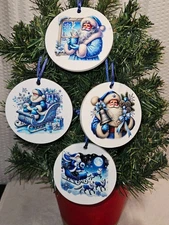 handmade resincrete christmas ornaments