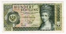 1969 Austria 100 Schilling 464149 Paper Money Banknotes Currency