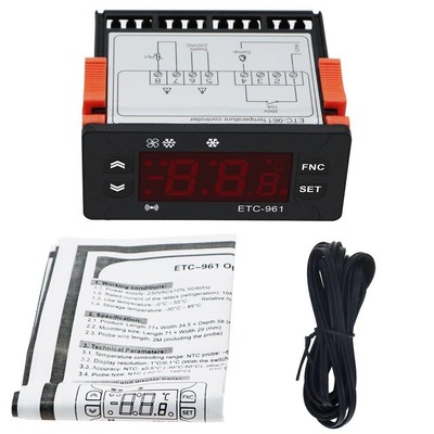 ETC-961 Temperature Controller Refrigeration Frost Alarm Calibration NTC Sensor