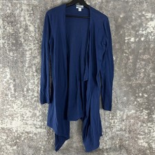 Ann Taylor LOFT Size S Open Front Outdoor Cardigan Sweater Blue Long Sleeve