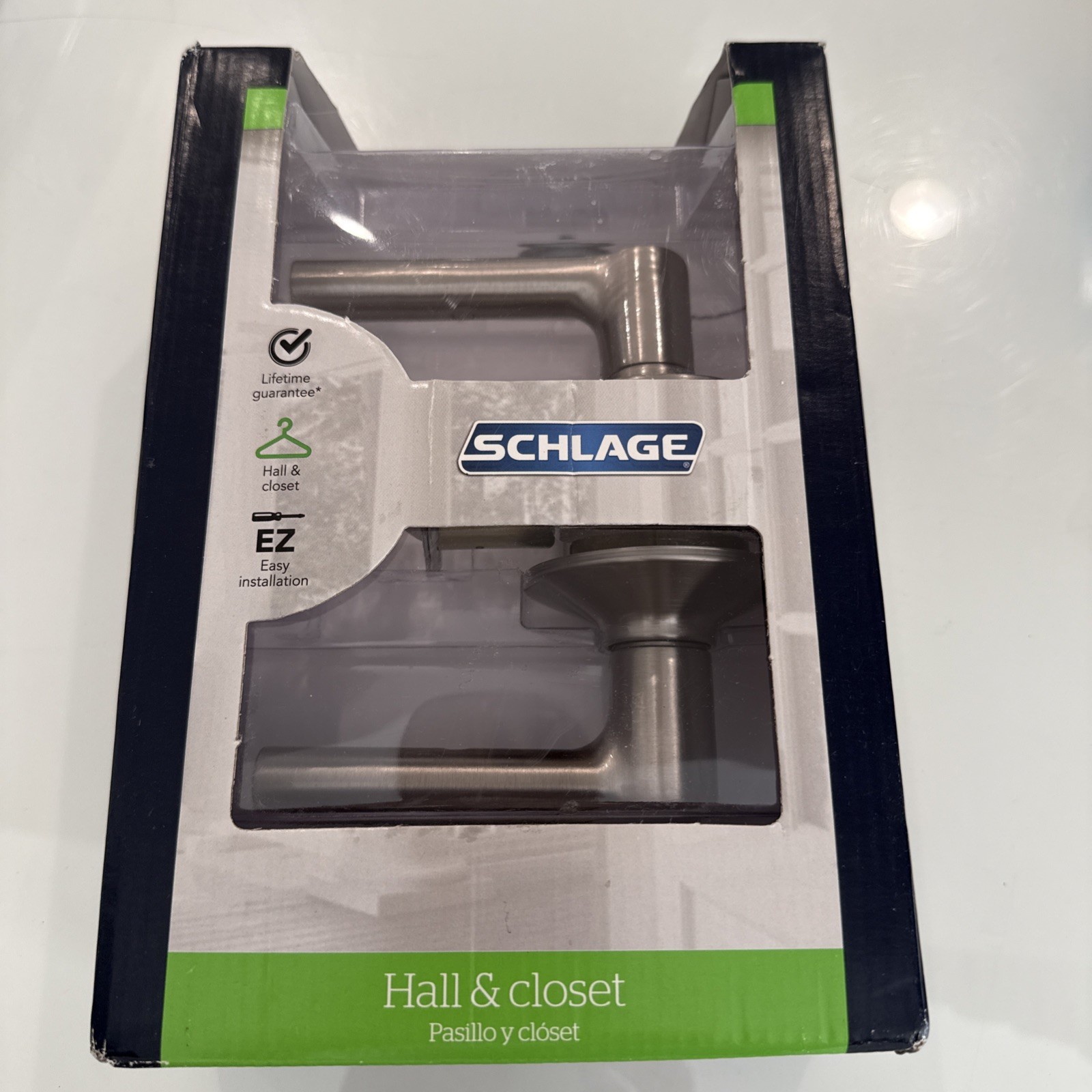 Schlage Satin Nickel Hall/Closet Lever F10-V-BRW-619 (Lot of 2) Parts Only