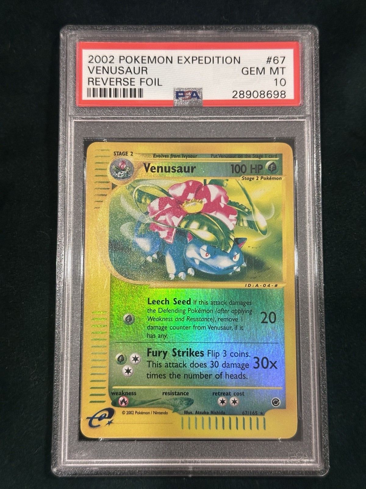 2002 Pokemon POKEMON EXPEDITION #67 Venusaur-Rev.Foil front