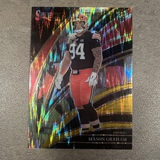 2025 Select Mason Graham RC Club Level Black And Yellow Shock Cleveland Browns