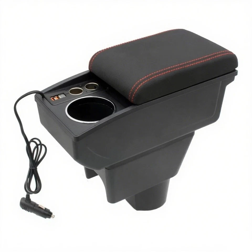 Caja reposabrazos para Renault Dacia Duster 2010-2018 - 2 puertos USB + encendedor de cigarrillos Foto 3 de 4