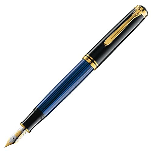Pelican M800 EF Fountain Pen Suverane Fine Point Blue Stripe