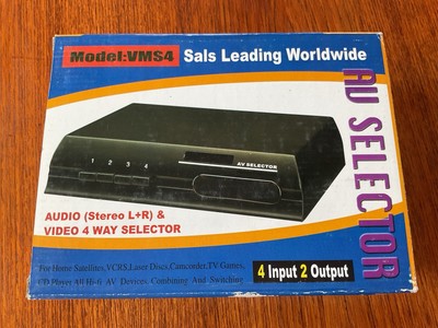 VMS4 AV SELECTOR 4 INPUT/2 OUTPUT RCA DEVICE
