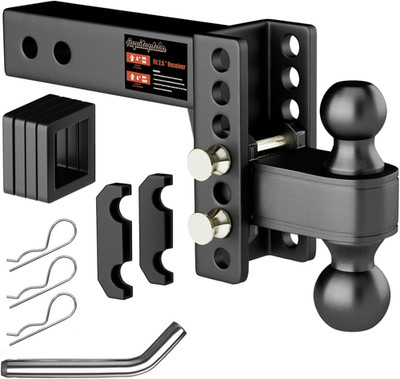 2.5 inch Adjustable Trailer Hitch 2-1/2 Receiver Drop Hitch Fits 2.5'' Receiver 4