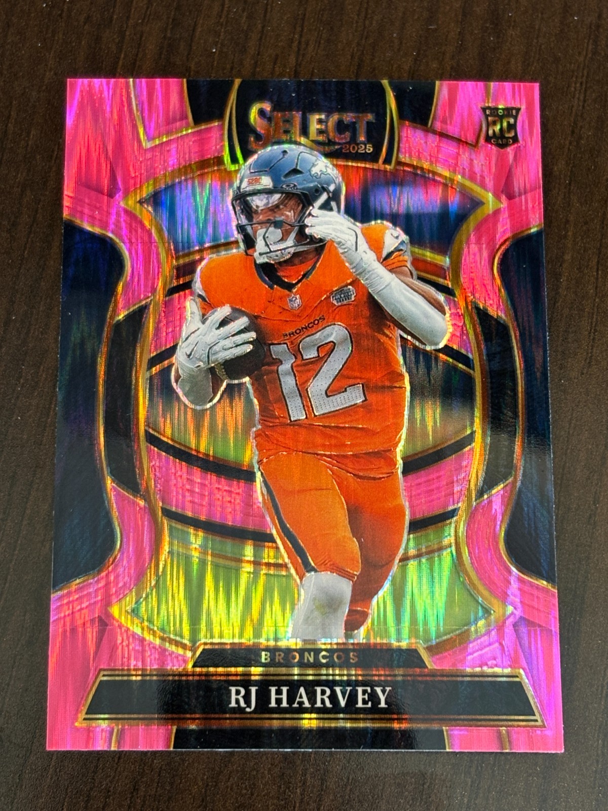 2025 Panini Select RJ HARVEY #110 Concourse Level PINK SHOCK PRIZM Rookie RC