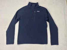 Patagonia Better Sweater Pullover Mens Small Blue Fleece 1/4 Zip Hiking Outdoor