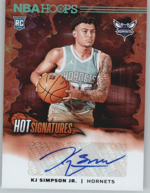 2024-25 Hoops #HSR-SIM KJ Simpson Jr. Hot Signatures Rookies