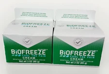 2 Pack! Biofreeze Cool the Pain Soothing Pain Relief Cream 3 oz Each, Exp: 03/27