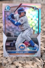 2023 1st Bowman Chrome Prospects William Lugo #BCP-141 Refractor /499 (RC) Mets
