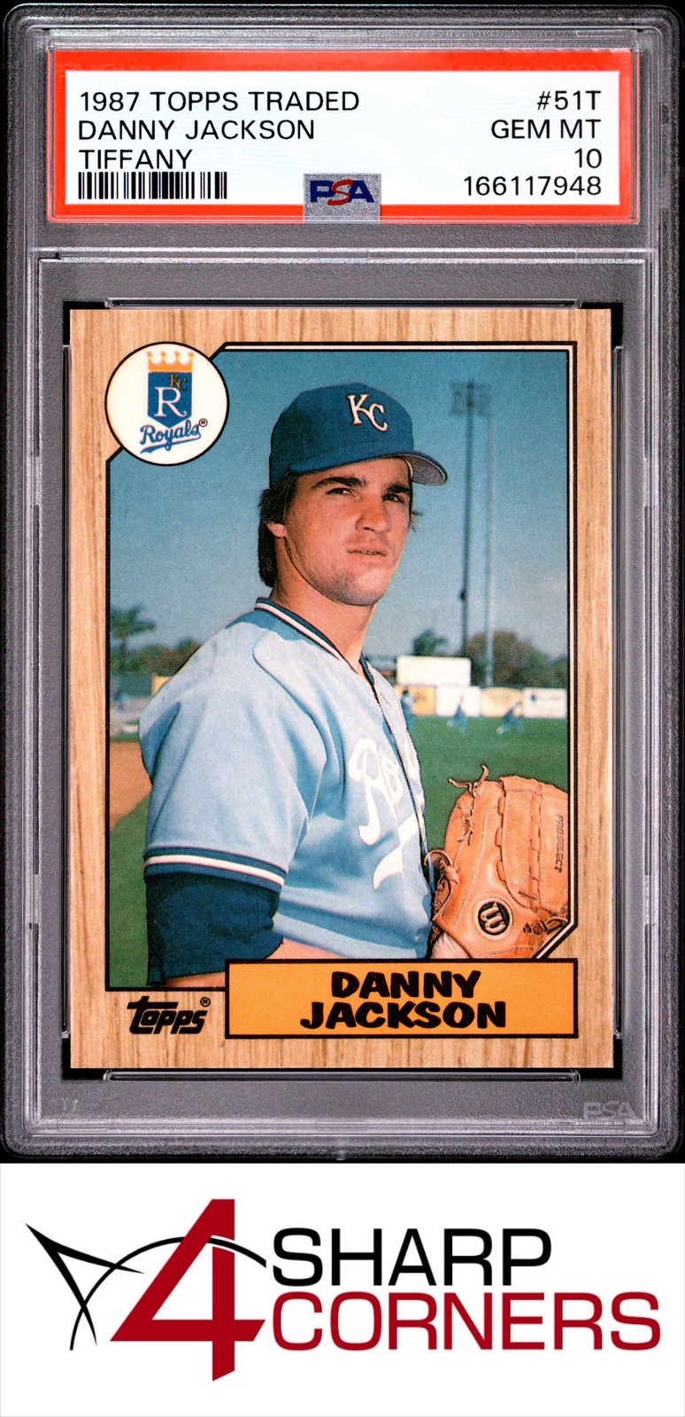 1987 TOPPS TRADED TIFFANY #51T DANNY JACKSON ROYALS PSA 10