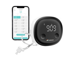 Fitdays Smart Body Tape Measure Bluetooth LED Display Body Fat Muscle Black