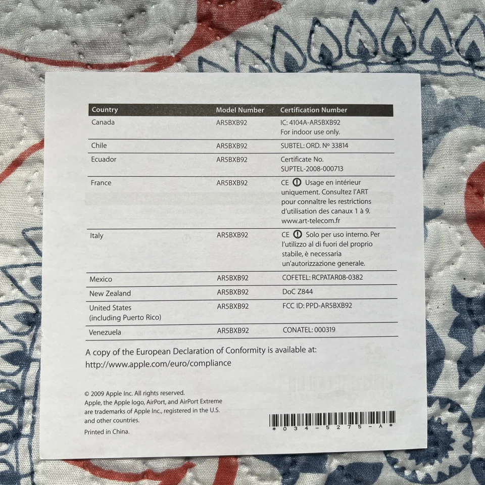 Apple AirPort Extreme Card User's Guide Software Installation CD 2009 - Image 4 of 4