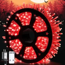 JMEXSUSS 600 LED Red Halloween Lights Outdoor Indoor, 168Ft 600 LED, 