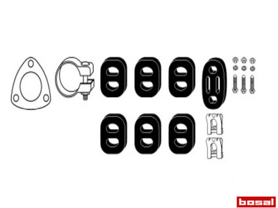 Montagesatz, Abgasanlage für OPEL Calibra A 170PS Oldtimer BOSAL 257-425 Neu