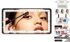 Car Sun Visor Vanity Mirror with Lights, Rechargeable Car Makeup Mirror Black