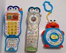 Mattel Elmo's World Toy Phone, Remote Vintage Sesame Street- Lot Of 3- READ