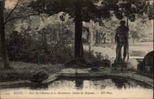 Statue of Neptune Rueil France vintage postcard s189