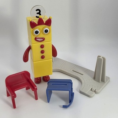 Numberblocks Step Squad Three Figure Headset Chair Platform Parts Lot