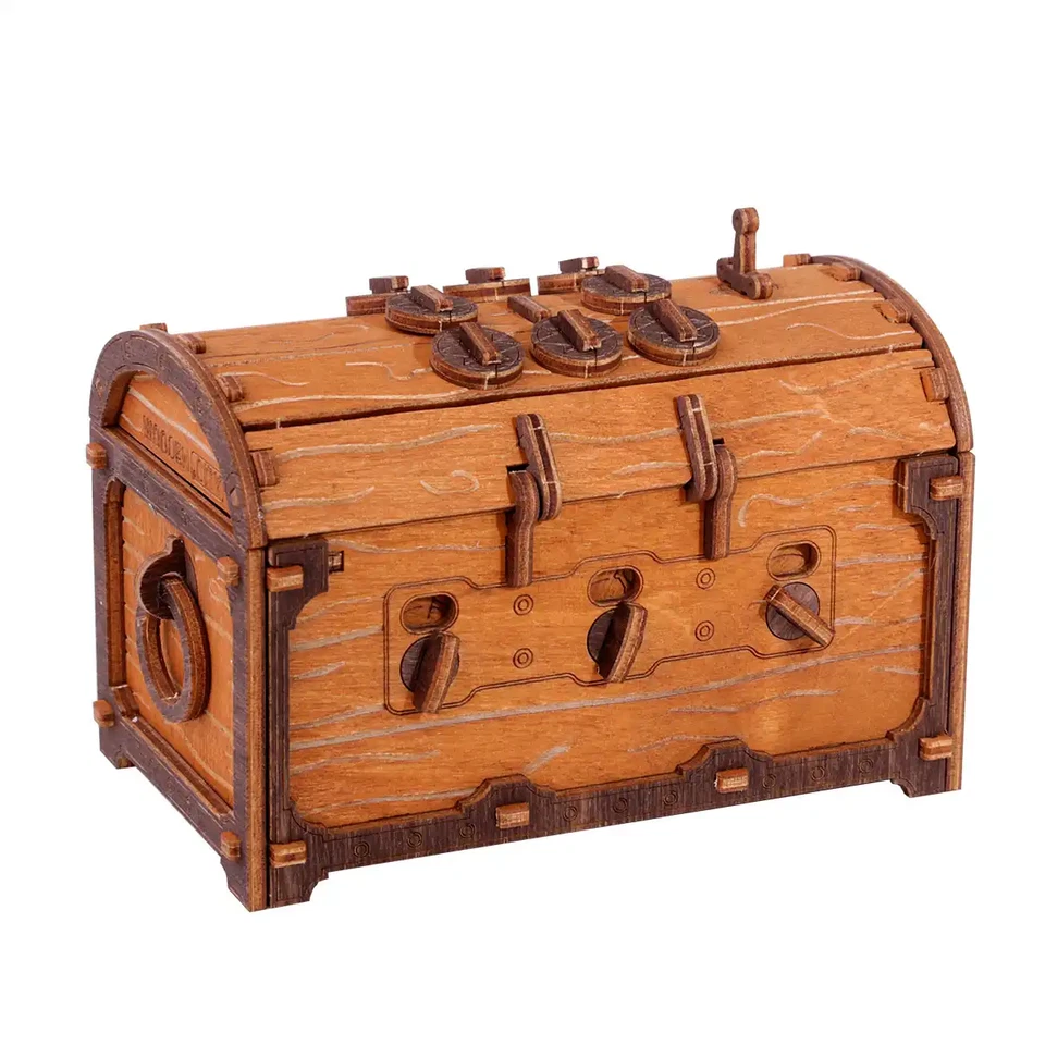 Wooden.City 3D Holz Puzzle Rätselbox Schatztruhe Treasure Chest Escape Room - Bild 3 von 4
