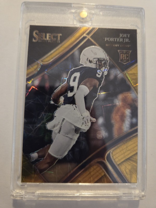 Joey Porter Jr 2023 Panini Select Draft Picks Gold Lazer Prizm RC Rookie