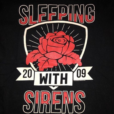 Sleeping With Sirens Shirt Small 2009 Rose Rock Band The Used Silverstein